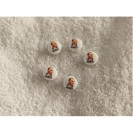 Yassı Plastik Boncuk ( Atatürk-5 adet)