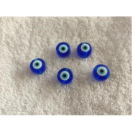 Yassı Plastik Boncuk ( Nazar-5 adet)