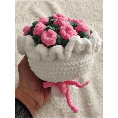 Amigurumi Kadife Buket Hediyelik  (1 Adet / -+17 Cm)