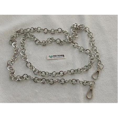 Çanta Zinciri Yuvarlak Nikel (113 cm+kanca)