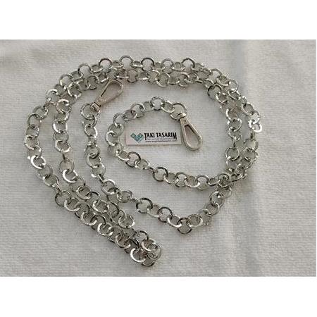 Çanta Zinciri Yuvarlak Nikel (113 cm+kanca)