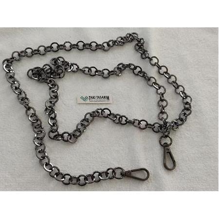 Çanta Zinciri Yuvarlak Siyah(113 cm+kanca)