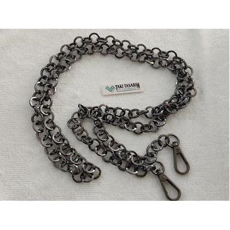 Çanta Zinciri Yuvarlak Siyah(113 cm+kanca)