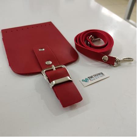 Çanta Cep Örgü Seti(Kırmızı)
