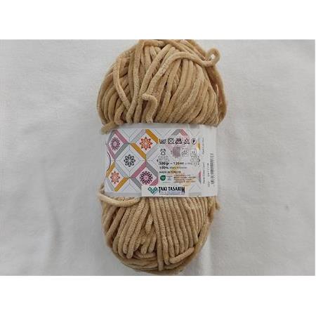 Tunç Lüx Kadife Örgü İpi (322-Bej)