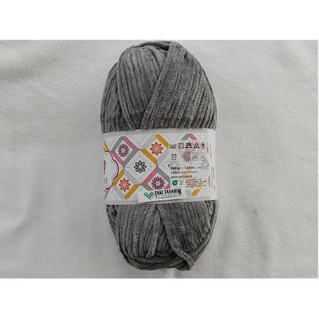 Tunç Lüx Kadife Örgü İpi (28-Gri)