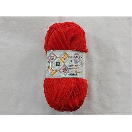 Tunç Lüx Kadife Örgü İpi (41-Kırmızı)