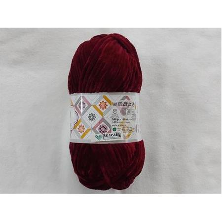 Tunç Lüx Kadife Örgü İpi (43-Bordo)