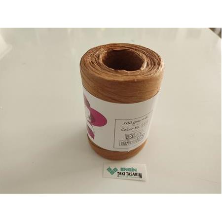 Doğal Bambu Rafya İp – Yumuşak & Özel Üretim | 90-100 gr | Renk: D77)