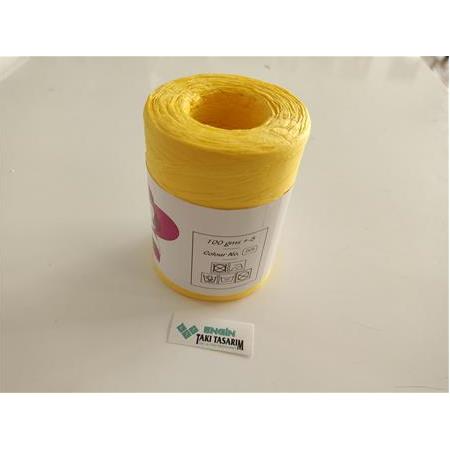 Doğal Bambu Rafya İp – Yumuşak & Özel Üretim | 90-100 gr | Renk: D09)