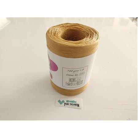 Doğal Bambu Rafya İp – Yumuşak & Özel Üretim | 90-100 gr | Renk: D74)